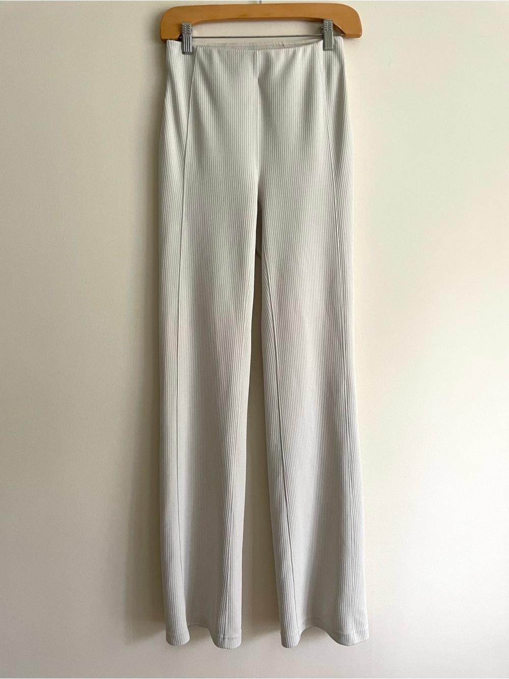 lululemon Ribbed Softstreme Flared Pant in Bone - Picture 4 of 14